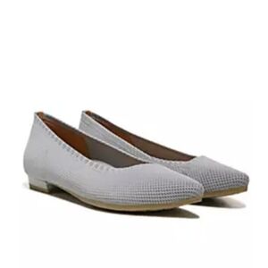 Vionic Dahlia Light Grey Knit Pointed Toe Ballet Flat Size 10
